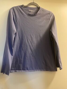 Long Sleeve Crewneck Tee - periwinkle